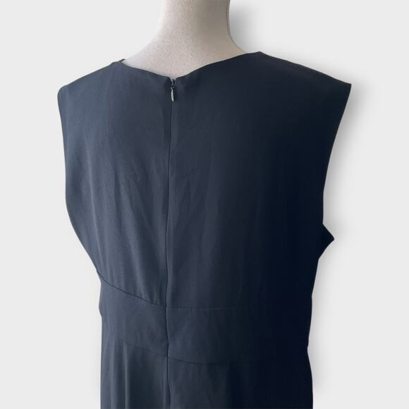 M.M. Lafleur The Taylor Dress Black Twist Front Crew Neck Sleeveless Size 1X +1 - Picture 8 of 14
